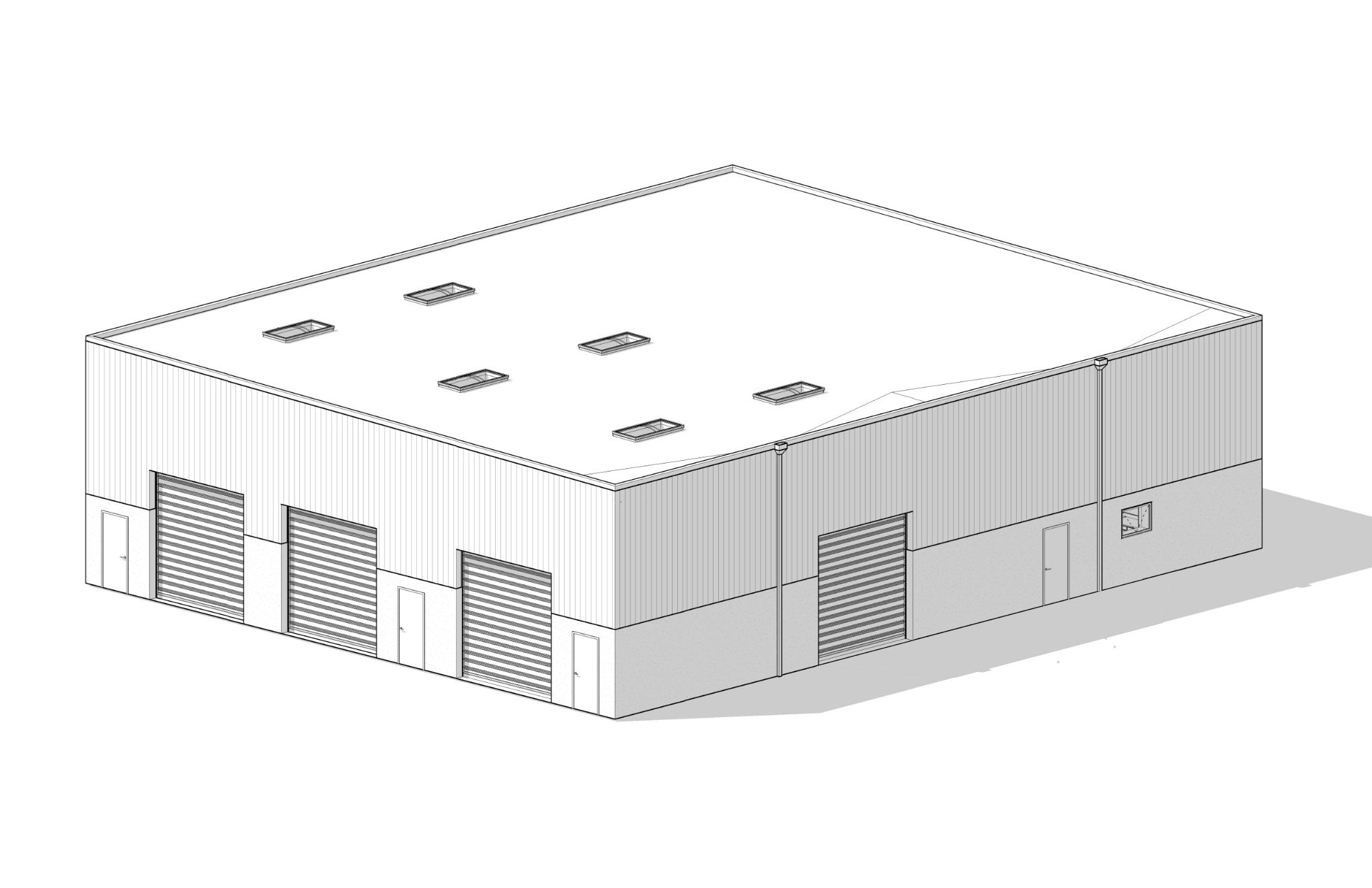 Exterior view of design model for Balfour building